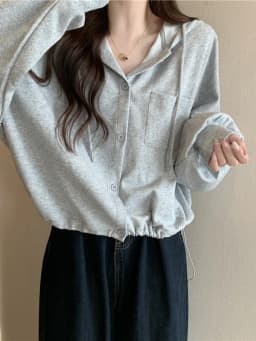 Spring Autumn Women's Hoodie Short Loose Thin Cardigan Style Casual Fashion Outerwear Korean Version Long Sleeve Sweatshirt