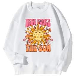 Lemons Leopard And Sun Prints Sweatshirts Winter Women Casual Loose Hoodies Fleece Warm Crewneck Pullover Comfortable Clothes