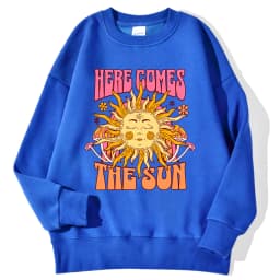 Lemons Leopard And Sun Prints Sweatshirts Winter Women Casual Loose Hoodies Fleece Warm Crewneck Pullover Comfortable Clothes
