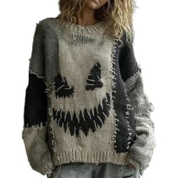 2025 New round Neck Sweatshirt Thick Needle Fabric Digital Printing Unisex Stripe Top Women's Sweatshirt Loose Fit Polyester ...