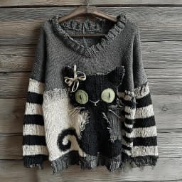 2025 New round Neck Sweatshirt Thick Needle Fabric Digital Printing Unisex Stripe Top Women's Sweatshirt Loose Fit Polyester ...