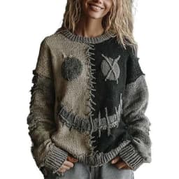 2025 New round Neck Sweatshirt Thick Needle Fabric Digital Printing Unisex Stripe Top Women's Sweatshirt Loose Fit Polyester ...