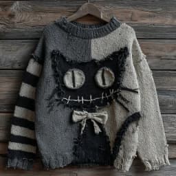 2025 New round Neck Sweatshirt Thick Needle Fabric Digital Printing Unisex Stripe Top Women's Sweatshirt Loose Fit Polyester ...