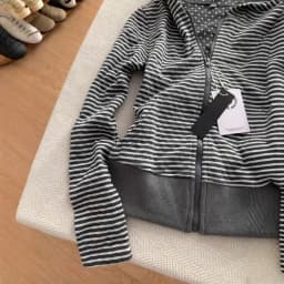 Korean Lazy Style Hooded Cardigan Fashion Vintage Gray White Striped Sweatshirts Spring Autumn Slim Fit Coat Women