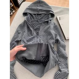 Korean Lazy Style Hooded Cardigan Fashion Vintage Gray White Striped Sweatshirts Spring Autumn Slim Fit Coat Women