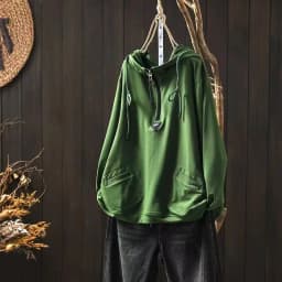 Women's Vintage and Casual Long-sleeved Pullover Top, 2025 New Spring Loose Hooded Sweatshirt