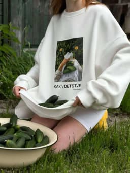 Funny Cucumber Printing Oversized Sweatshirt Women Thin Autumn 2025 Hoodies Women Long Sleeve Loose Russian Style Fashion Tops
