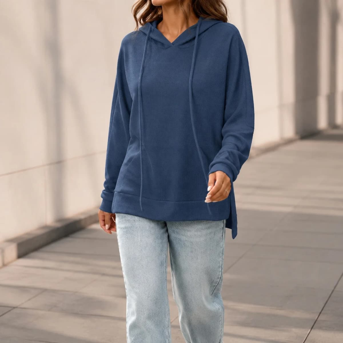 Hooded Long Sleeve Hoodies Loose Fit American and European Style with Summer Streetwear Casual Regular Sleeve Women Hoodie