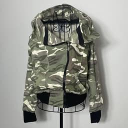 Y2K Vintage Army Green Camouflage Zip Up Jacket Women Harajuku Hot Girl Hoodie Goth Short Coat Sweatshirt Autumn Winter Clothing
