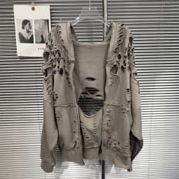 KUCLUT 2026 Early Autumn New Collection Distressed Zipper Hoodie Jacket For Women Loose Casual Hollow Out Sweatshirt 1A4188