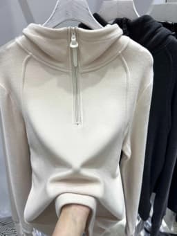 Afashion Thickened Long Sleeve Hoodie Zipper Design Casual Comfortable Loose Fit Sweatshirt Versatile Base Layer Top for Autum