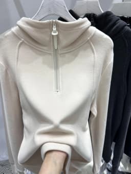 Afashion Thickened Long Sleeve Hoodie Zipper Design Casual Comfortable Loose Fit Sweatshirt Versatile Base Layer Top for Autum