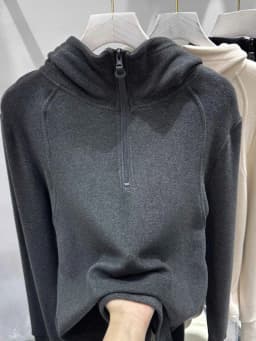 Afashion Thickened Long Sleeve Hoodie Zipper Design Casual Comfortable Loose Fit Sweatshirt Versatile Base Layer Top for Autum