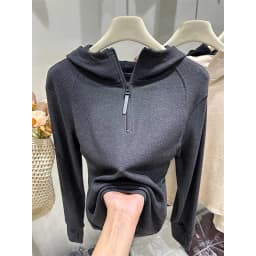 Afashion Thickened Long Sleeve Hoodie Zipper Design Casual Comfortable Loose Fit Sweatshirt Versatile Base Layer Top for Autum