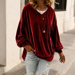 Hooded Long Sleeve Hoodies with Irregular Fit Casual Japanese Korean Casual Regular Length Standard Length Pullover Women Hoodie