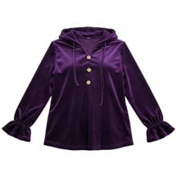 Women Hooded Sweatshirt V Neck Buttons Drawstring Long Sleeve With Pockets Hoodies Loose Pleated Curved Hem Autumn Sweatshirts