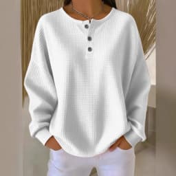 Hoodies women 2026 casual fashion round-neck Waffle autumn/Winter new solid color pullover loose top women's clothing