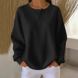 Hoodies women 2026 casual fashion round-neck Waffle autumn/Winter new solid color pullover loose top women's clothing