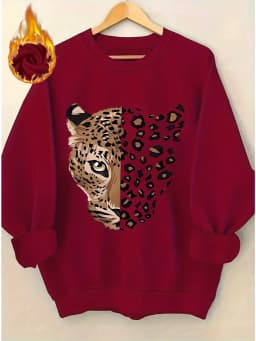 Paris Women's Autumn Winter Fashion Casual Sports Loose Los Angeles Print Fleece Warm Long Sleeved Pocket Hooded Sweatshirt