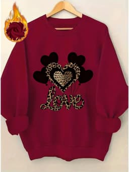 Paris Women's Autumn Winter Fashion Casual Sports Loose Los Angeles Print Fleece Warm Long Sleeved Pocket Hooded Sweatshirt