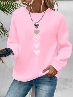 Paris Women's Autumn Winter Fashion Casual Sports Loose Los Angeles Print Fleece Warm Long Sleeved Pocket Hooded Sweatshirt