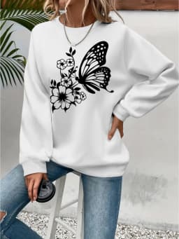 Paris Women's Autumn Winter Fashion Casual Sports Loose Los Angeles Print Fleece Warm Long Sleeved Pocket Hooded Sweatshirt