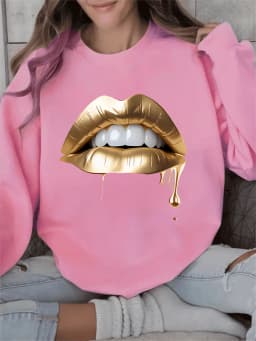 Paris Women's Autumn Winter Fashion Casual Sports Loose Los Angeles Print Fleece Warm Long Sleeved Pocket Hooded Sweatshirt