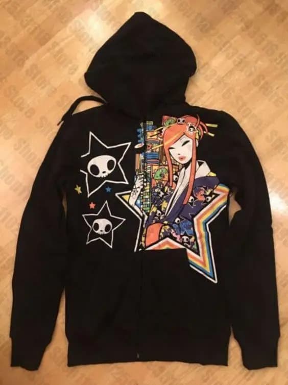 Aesthetic Sweatshirts Y2k Winter Clothes Women Goth Hoody Emo Kpop Hooded Shirt Streetwear Oversize Sweatshirt Zip Up Hoodies