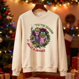 Tis The Season To Be Jolly Muppet Show Christmas Carol Sweatshirt Funny Retro Christmas Gift Family Christmas Roupas Feminina