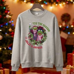 Tis The Season To Be Jolly Muppet Show Christmas Carol Sweatshirt Funny Retro Christmas Gift Family Christmas Roupas Feminina