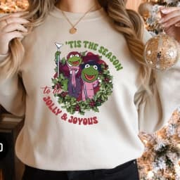 Tis The Season To Be Jolly Muppet Show Christmas Carol Sweatshirt Funny Retro Christmas Gift Family Christmas Roupas Feminina