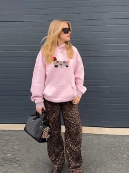 Casual Dog Print Hooded Women Loose Full Sleeve O-neck Solid Pockets Sweatshirt Female 2026 Fashion Spring Summer Outwear