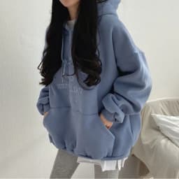Woman 2025 Autumn and Winter Street Loose Embroidery Casual Hoodies New Plush Hooded Sweatshirt Women Sweatshirts