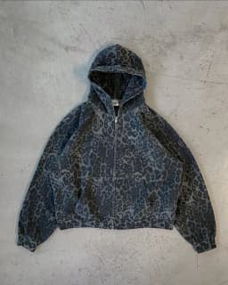 American Retro Leopard Print Zipper Hoodie Y2K Clothes Fashion Casual Hoodie Sweatshirt Mens Womens Fashion Jacket