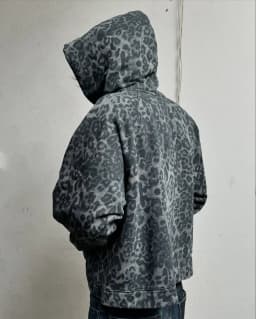 American Retro Leopard Print Zipper Hoodie Y2K Clothes Fashion Casual Hoodie Sweatshirt Mens Womens Fashion Jacket