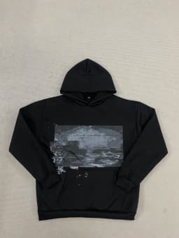 Street fashion letter printed pullover, American retro loose autumn and winter new punk hooded jacket, men and women