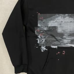 Street fashion letter printed pullover, American retro loose autumn and winter new punk hooded jacket, men and women