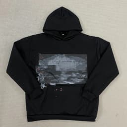 Street fashion letter printed pullover, American retro loose autumn and winter new punk hooded jacket, men and women