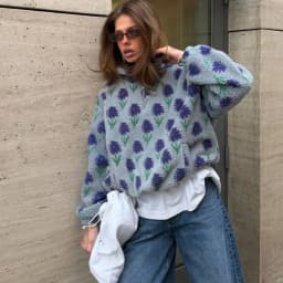 Ticketsx Women Printed Lamb Fur Hoodies Vintage Fashion Floral Contrast Loose Pullover Fall Winter Casual Street Office Hoodies