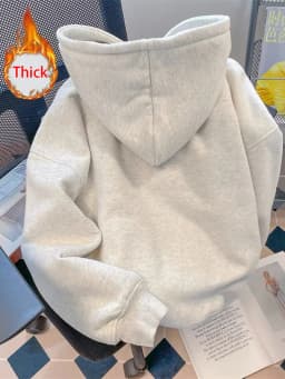 Women Thick Cute Cartoon Hoodies Fashion Long Sleeve Preppy Style Kawaii Tops Coat Fall Winter Sweet Female Warm Loose Pullover