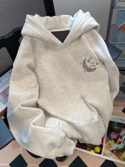 Thick Warm Stars Letter Hoodies Women Vintage Sweet Preppy Style Cute Sweatshirts Fall Winter Soft Long Sleeve Retro Kawaii Tops