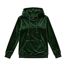 Women Velvet Hoodie Sweatshirt Long Sleeve Drawstring Hood Pocket Solid Velour Pullover Top Casual Soft Autumn Winter Streetwear