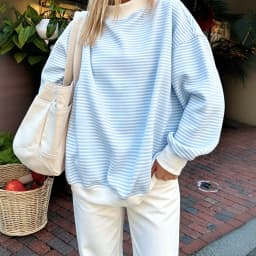 Casual Long Sleeve Hoodie Regular Length Western Style with Striped Mock Neck Pullover Women Sweatshirts for Autumn Streetwear