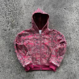 Fashion Harajuku Long Sleeve Zipper Sports Coat American INS Floral High Street Cool Y2K Trend Autumn Winter Loose Joker Hoodies
