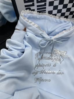 Sweet Lace Splicing College Style Embroidered Hoodie Women Clothing Autumn/Winter Plush Korean Chic Casual Sweatshirt Women Top