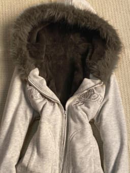 American Retro Gray Letter Embroidered Hooded Hoodie Women Y2k Casual Slim Fit Sweatshirt Autumn Winter Sweet Fashion Coat New