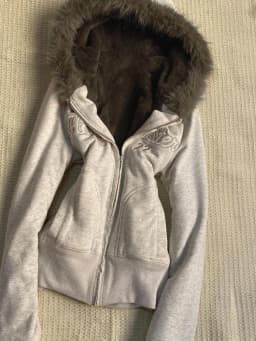 American Retro Gray Letter Embroidered Hooded Hoodie Women Y2k Casual Slim Fit Sweatshirt Autumn Winter Sweet Fashion Coat New