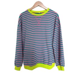 Striped Loose Fit Hoodie Mid Length Hip Hop with Long Sleeve Pullover Regular Sleeve Streetwear Plaid Autumn Women Sweatshirts