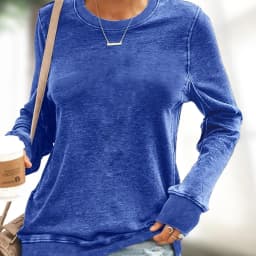 Printed Casual Loose Fit Hoodie with Round Neck Long Sleeve Medium Weight Pullover Regular Length Commuter Chic Women Sweatshirt