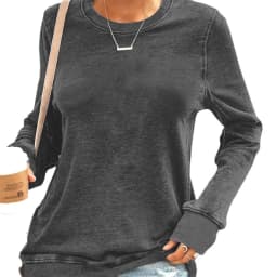 Printed Casual Loose Fit Hoodie with Round Neck Long Sleeve Medium Weight Pullover Regular Length Commuter Chic Women Sweatshirt